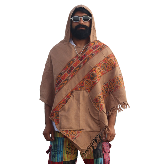 Brown Rave Poncho