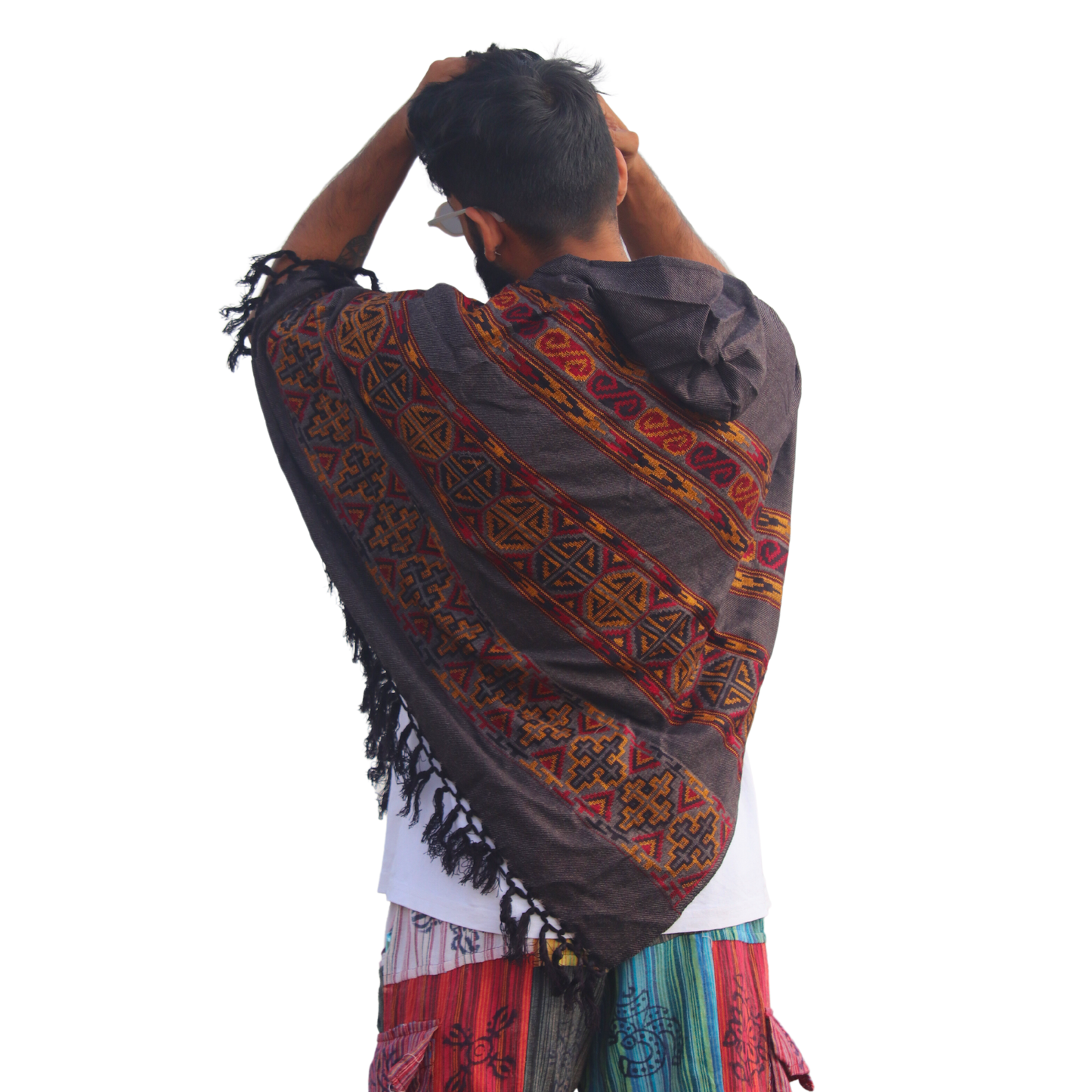 Ash Black Rave Poncho