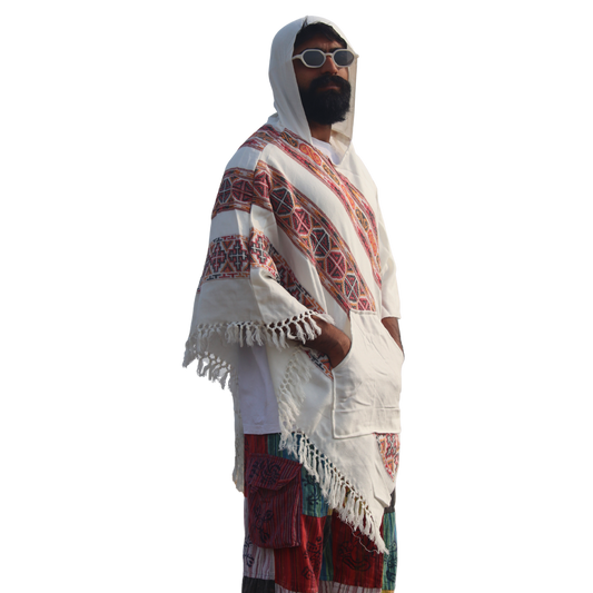 White Rave Poncho
