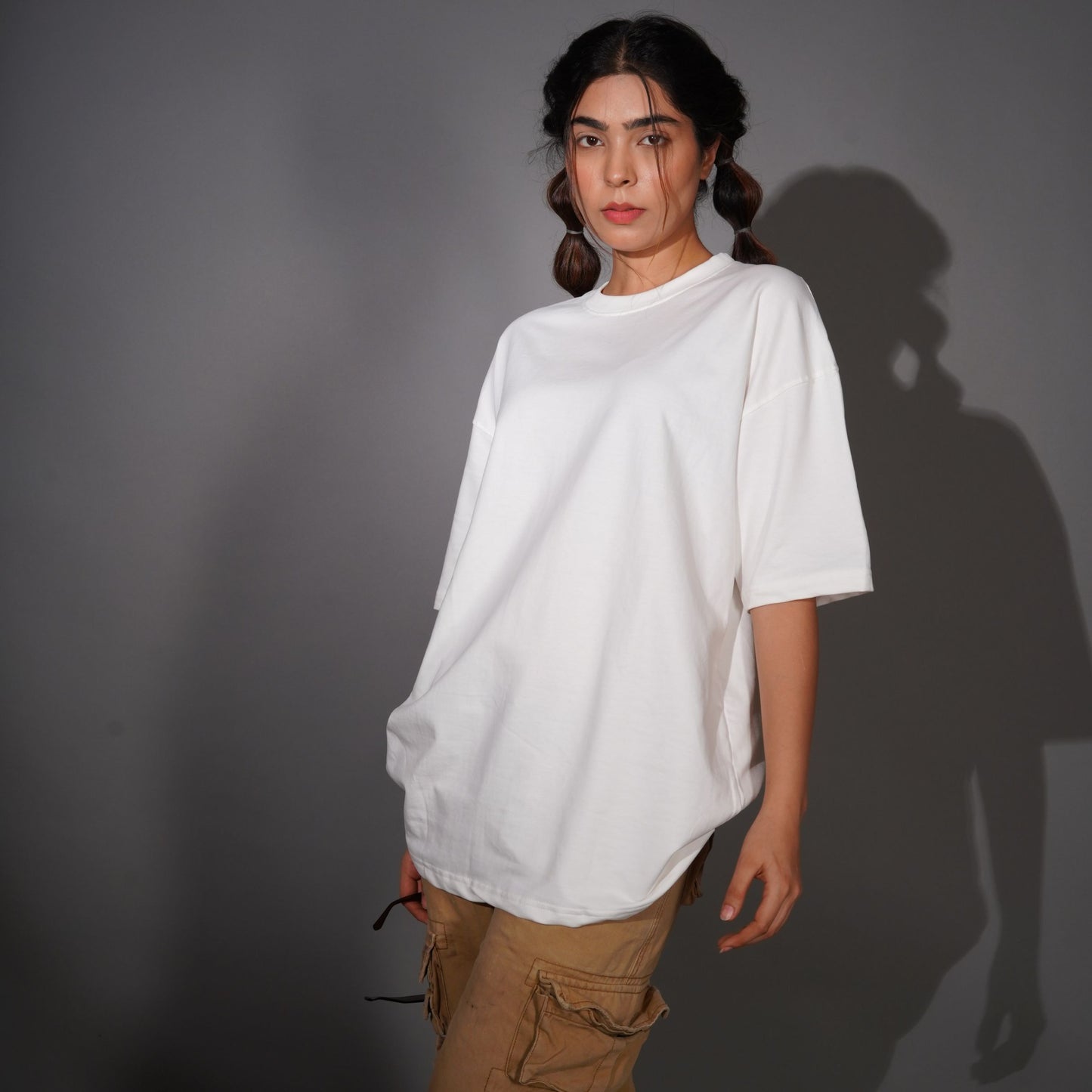 Plain White Oversized hemp T-shirt| Unisex